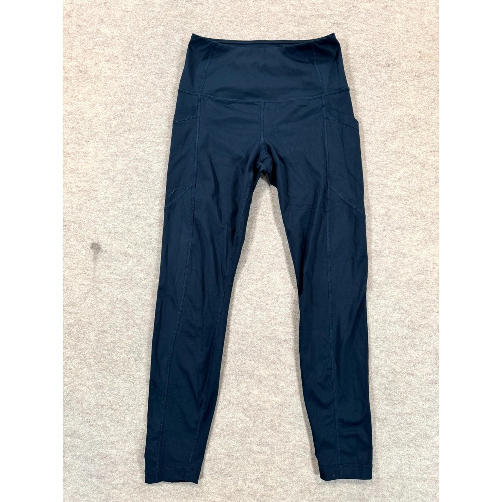 90 Degree By Reflex Leggings Womens 23 Navy Blue Stretch High Waisted Skinny Leg